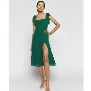 Reformation Baxley Fit & Flare Midi Dress, size 0